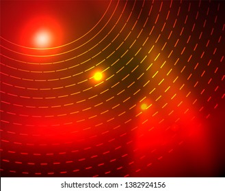 Shiny circles glowing abstract background. Vector illustration