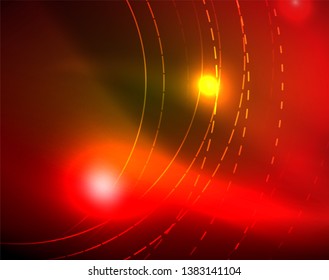 Shiny circles glowing abstract background. Vector illustration