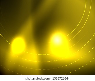 Shiny circles glowing abstract background. Vector illustration