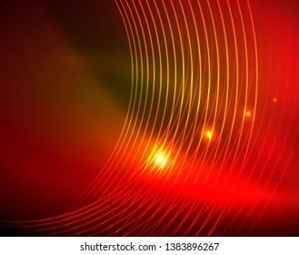 Shiny circles glowing abstract background. Vector illustration