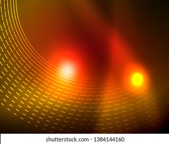 Círculos brilhantes com fundo abstrato brilhante. Ilustração vetorial
