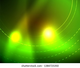 Shiny circles glowing abstract background. Vector illustration