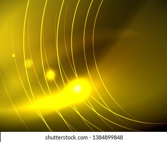 Shiny circles glowing abstract background. Vector illustration