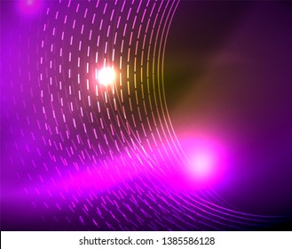 Círculos brilhantes com fundo abstrato brilhante. Ilustração vetorial