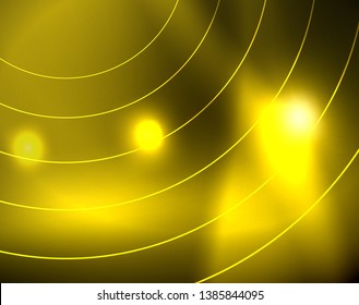 Shiny circles glowing abstract background. Vector illustration