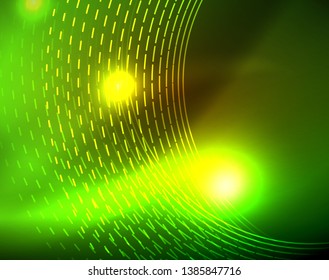 Shiny circles glowing abstract background. Vector illustration