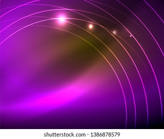 Shiny circles glowing abstract background. Vector illustration