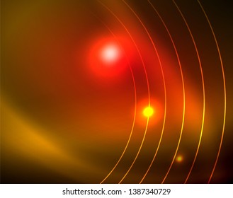 Círculos brilhantes com fundo abstrato brilhante. Ilustração vetorial
