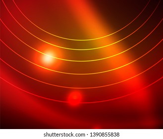 Shiny circles glowing abstract background. Vector illustration