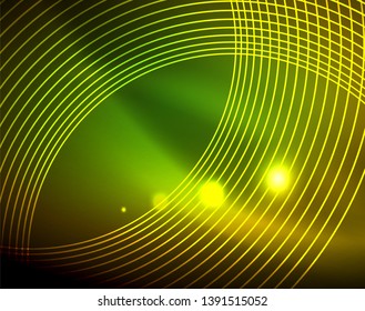 Shiny circles glowing abstract background. Vector illustration