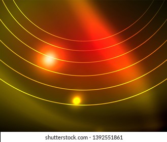 Shiny circles glowing abstract background. Vector illustration