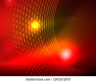 Círculos brilhantes com fundo abstrato brilhante. Ilustração vetorial