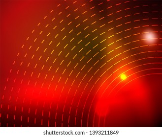 Shiny circles glowing abstract background. Vector illustration