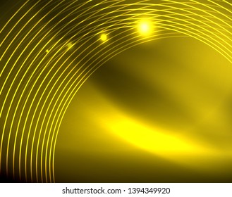 Leuchtende Kreise leuchten auf abstraktem Hintergrund. Vektorgrafik