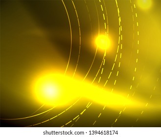 Shiny circles glowing abstract background. Vector illustration