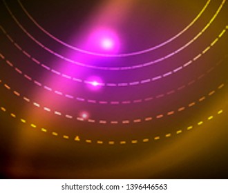 Shiny circles glowing abstract background. Vector illustration