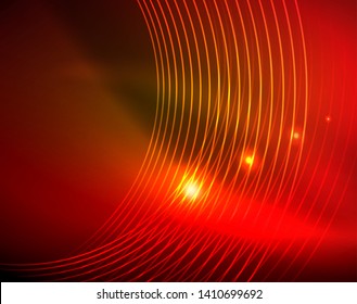 Shiny circles glowing abstract background. Vector illustration