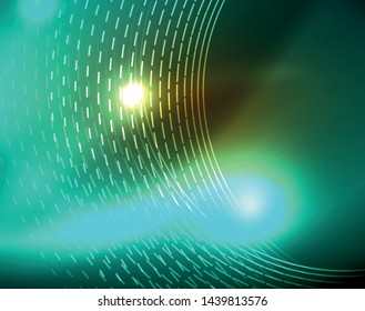 Shiny circles glowing abstract background. Vector illustration