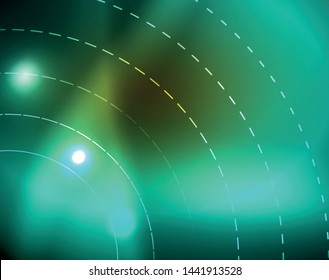 Shiny circles glowing abstract background. Vector illustration