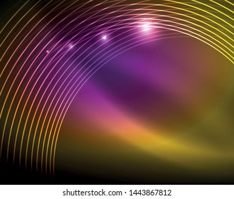 Círculos brilhantes com fundo abstrato brilhante. Ilustração vetorial