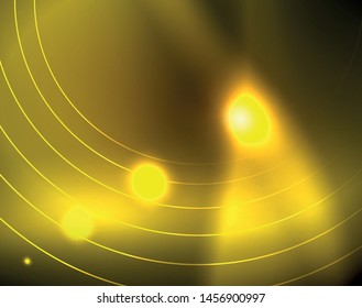 Shiny circles glowing abstract background. Vector illustration