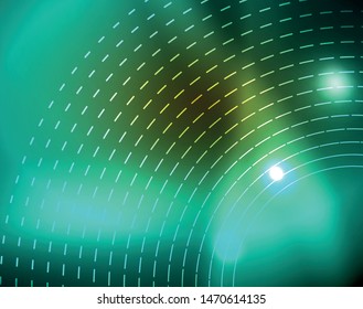 Shiny circles glowing abstract background. Vector illustration