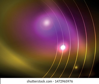 Círculos brilhantes com fundo abstrato brilhante. Ilustração vetorial