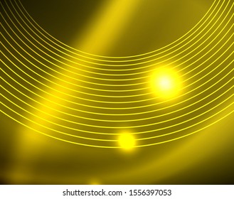 Shiny circles glowing abstract background. Vector illustration