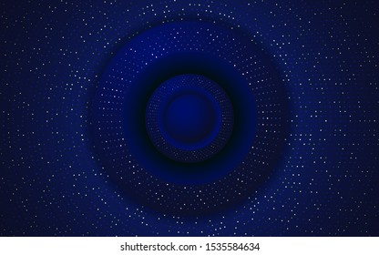 Shiny circles on a blue background, abstract background, vector illustration, eps 10