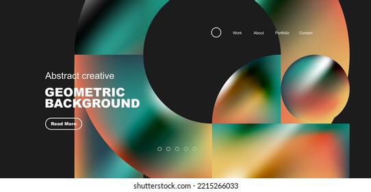 Shiny circles and round elements geometric background. Vector illustration for wallpaper, banner, background, leaflet, catalog, cover, flyer