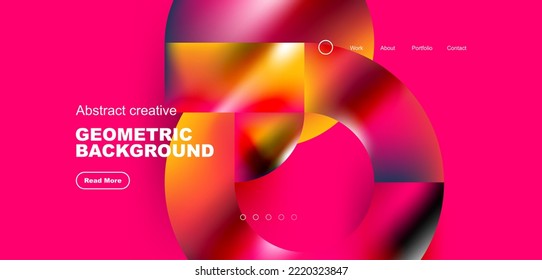 Shiny circles and round elements geometric background. Vector illustration for wallpaper, banner, background, leaflet, catalog, cover, flyer