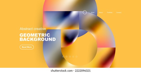 Shiny circles and round elements geometric background. Vector illustration for wallpaper, banner, background, leaflet, catalog, cover, flyer