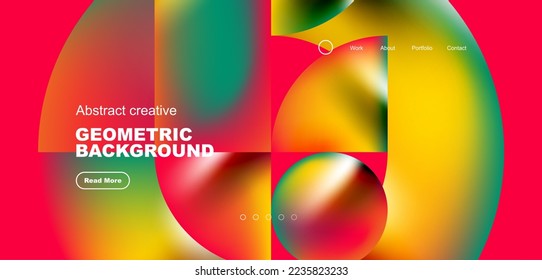 Shiny circles and round elements geometric background. Vector illustration for wallpaper, banner, background, leaflet, catalog, cover, flyer