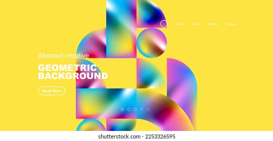Shiny circles and round elements geometric background. Vector illustration for wallpaper, banner, background, leaflet, catalog, cover, flyer