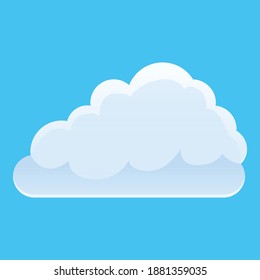 Shiny cloud icon. Cartoon of shiny cloud vector icon for web design isolated on white background