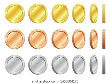 Shiny coin vector design illustration isolated on white background