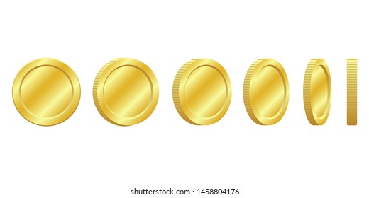 Shiny coin vector design illustration isolated on white background