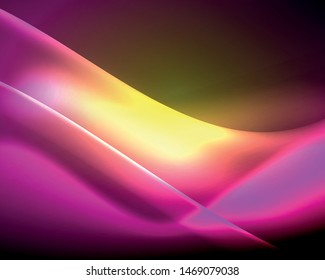 Shiny color bright neon abstract wave template. Abstract bright light. Neon light glowing effect. Space background. Abstract shape. Shining space.