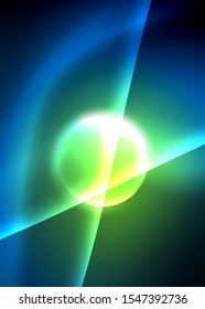 Shiny color bright neon abstract wave template. Abstract bright light. Neon light glowing effect. Space background. Abstract shape. Shining space.