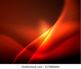 Shiny color bright neon abstract wave template. Abstract bright light. Neon light glowing effect. Space background. Abstract shape. Shining space.