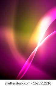 Shiny color bright neon abstract wave template. Abstract bright light. Neon light glowing effect. Space background. Abstract shape. Shining space.