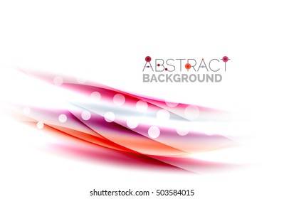 Shiny color lines on white background - vector motion