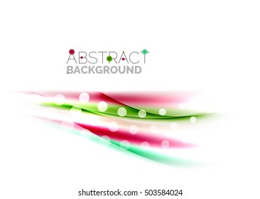 Shiny color lines on white background - vector motion