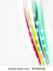Shiny color lines on white background - vector motion