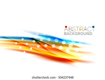 Shiny color lines on white background - vector motion