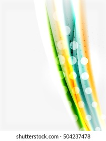 Shiny color lines on white background - vector motion