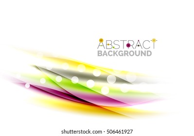 Shiny color lines on white background - vector motion