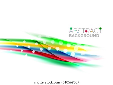 Shiny color lines on white background - vector motion