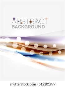 Shiny color lines on white background - vector motion