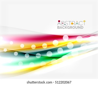 Shiny color lines on white background - vector motion